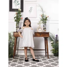 The Lush Affair Dolly Girls Cold-Shoulder Sleeves A-Line Dress-picture-43