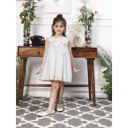 The Lush Affair Girls Bow Detailed Satin A-Line Dress-picture-33