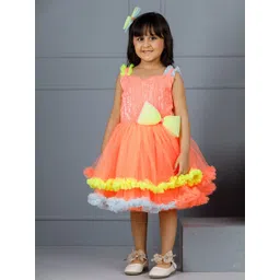 The Lush Affair Girls Embellished Net Fit & Flare Dress-picture-27