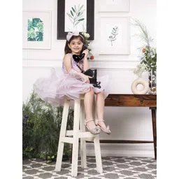 The Lush Affair Girls Embellished Round Neck Fit And Flare Dress-picture-18