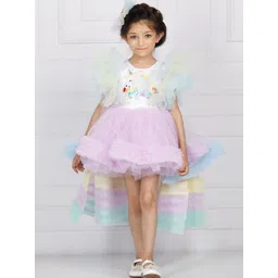 The Lush Affair Girls Flared Sleeve Fit & Flare Net Dress-picture-28