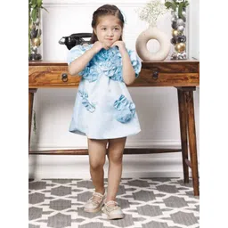 The Lush Affair Girls Floral Self Design A-Line Dress-picture-14