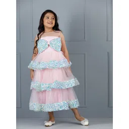 The Lush Affair Girls Net Fit & Flare Midi Dress-picture-29