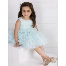 The Lush Affair Girls Net Fit and Flare Ruffles Dress-picture-27