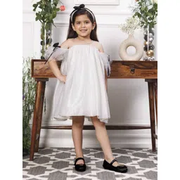 The Lush Affair Girls Off-Shoulder Fit and Flare Dress-picture-32