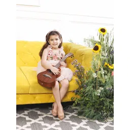 The Lush Affair Kids-Girls Floral Net A-Line Dress-picture-24