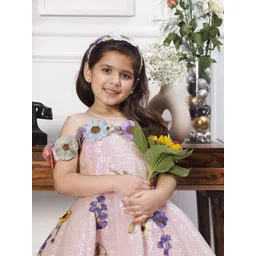 The Lush Affair Lily Girls Embellished Applique Fit & Flare Maxi Dress image 1