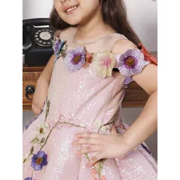 The Lush Affair Lily Girls Embellished Applique Fit & Flare Maxi Dress image 2