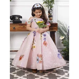 The Lush Affair Lily Girls Embellished Applique Fit & Flare Maxi Dress image 4