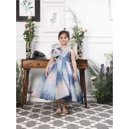 The Lush Affair Margaret Girls Embellished Fit & Flare Midi Dress-picture-12