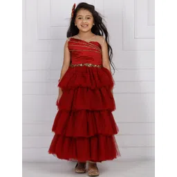 The Lush Affair Net Fit and Flare Maxi Dress-picture-35