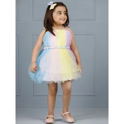 The Lush Affair Women Off-Shoulder Net Empire Dress-picture-28