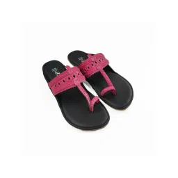The Madras Trunk Black Pink Kolhapuris-picture-19