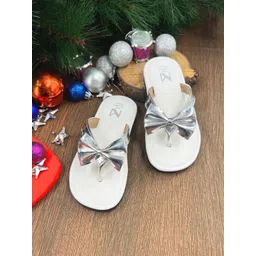 THE MADRAS TRUNK Kids T-Strap Flats With Bow-image-6