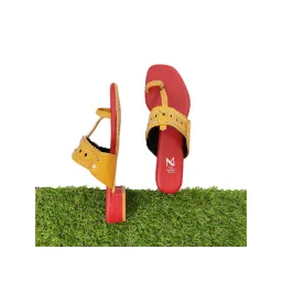 The Madras Trunk Solid Red Kolhapuris-picture-20