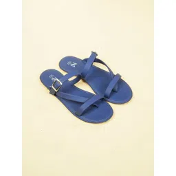 THE MADRAS TRUNK Women Buckle Detailed Open Toe Flats-picture-42