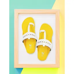 THE MADRAS TRUNK Women Solid Braided Handcrafted Kolhapuri One Toe Flats-picture-13