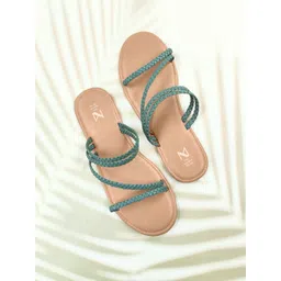 THE MADRAS TRUNK Women Textured Open Toe Flats-picture-39