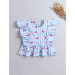 The Magic Wand Girls Conversational Print Peplum Cotton Regular Top-picture-56