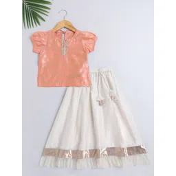 The Magic Wand Girls Ethnic Motifs Printed Ready To Wear Lehenga & Blouse-picture-28