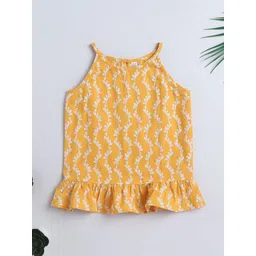 The Magic Wand Girls Floral Print Cotton Sleeveless Top-picture-40