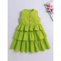 The Magic Wand Girls Green Cotton Dress-picture-24