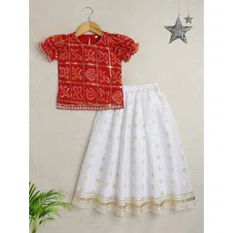 The Magic Wand Girls Printed Ready to Wear Lehenga &-picture-25