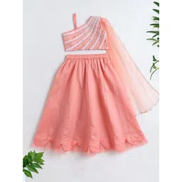 The Magic Wand Girls Printed Ready To Wear Lehenga Choli & Dupatta-picture-10