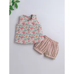 The Magic Wand Girls Printed Sleeveless Pure Cotton Night suit-picture-24