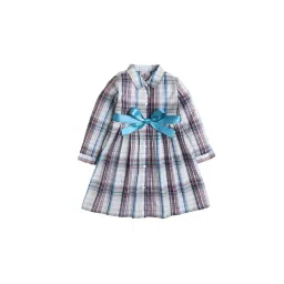 The Magic Wand Kids Multicolor Checks Dress with Belt-picture-28