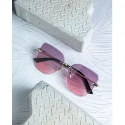 the magnifique Gradient, UV Protection, Mirrored, Toughened Glass Lens Retro Square, Rectangular, Over-sized Sunglasses (Free Size)-picture-22