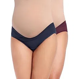 THE MAMA KLUB Pack of 2 Maternity Panties, Low Waist, v Shape-picture-24