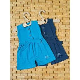 THE MAPLES FASHION Infant GirlsPack of 2 Hosiery Cotton Knee LengthDress With Belt-picture-21