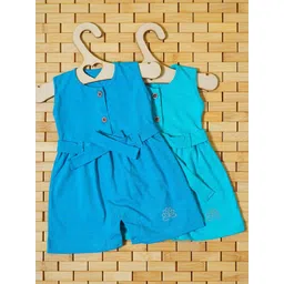 THE MAPLES FASHION Infant GirlsPack of 2 Hosiery Cotton Knee LengthDress With Belt-picture-53