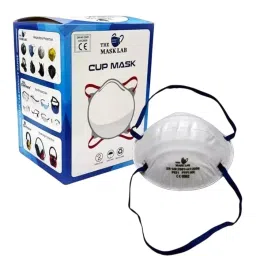 The Mask Lab FFP1 Mask Cup White Ergonomic Cup Design for Viral Infections, P821 (Pack of 20 Pcs)-picture-24