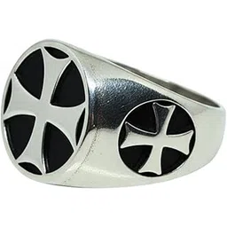the men thing Royal Series - KNIGHT TEMPLAR RING - Pure Stainless Steel Men’s Steel-Plated Ring – Statement Luxury Jewelry (Size : 16-18-21-23-28-31)-picture-56