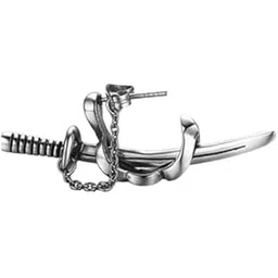 the men thing SAMURAI - Titanium Steel Stud Earrings for Men & Boys.-picture-53