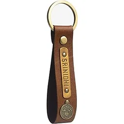 the messy corner Personalized Vegan Premium Leather Keychain | For Men, Women & Kids | Customizable keychain featuring a charm and name tag | Durable and enduring unisex present with metal ring-picture-44