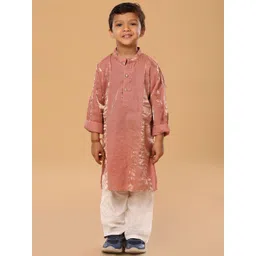 The Mini Trunk Boys Solid Kurta with Pyjama-picture-42