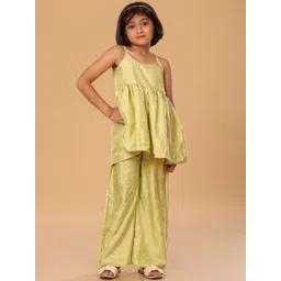 The Mini Trunk Girls Floral Embroidered Kurta with Palazzo-picture-41