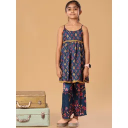The Mini Trunk Girls Floral Printed Kurta with Palazzo-picture-55