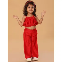 The Mini Trunk Girls Shoulder Straps Blouson Top & Trousers Clothing Set-picture-36