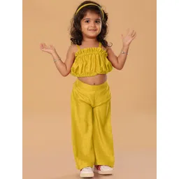 The Mini Trunk Girls Shoulder Straps Top With Palazzo-picture-37