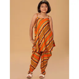 The Mini Trunk Girls Striped Kurta with Dhoti Pant-picture-14