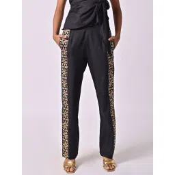 The Missy Co. Black Embroidered Pants image 1