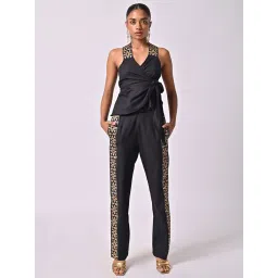 The Missy Co. Black Embroidered Pants image 4