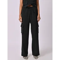 The Missy Co. Black Mid Rise Cargo Pants-picture-12