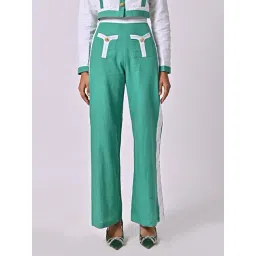 The Missy Co. White & Green Addison Pants-picture-20
