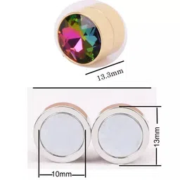 the modest store – Round Studded Magnetic Brooch | Button | Saree Pin | Hijab Pins For Women | Girls (medium size) image 2