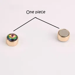 the modest store – Round Studded Magnetic Brooch | Button | Saree Pin | Hijab Pins For Women | Girls (medium size) image 4